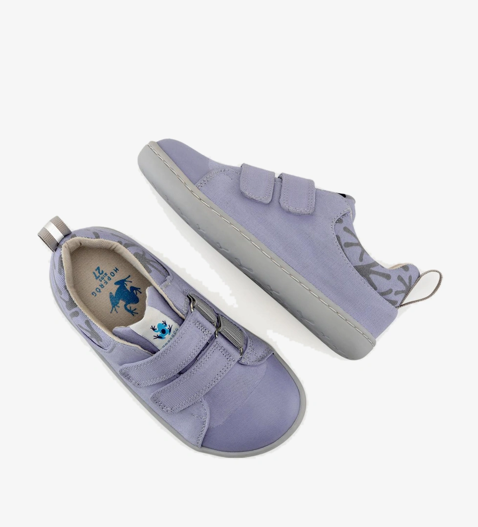 Hopfrög Smart Walker Canvas Play Lila Barefoot Çocuk Ayakkabı model görseli